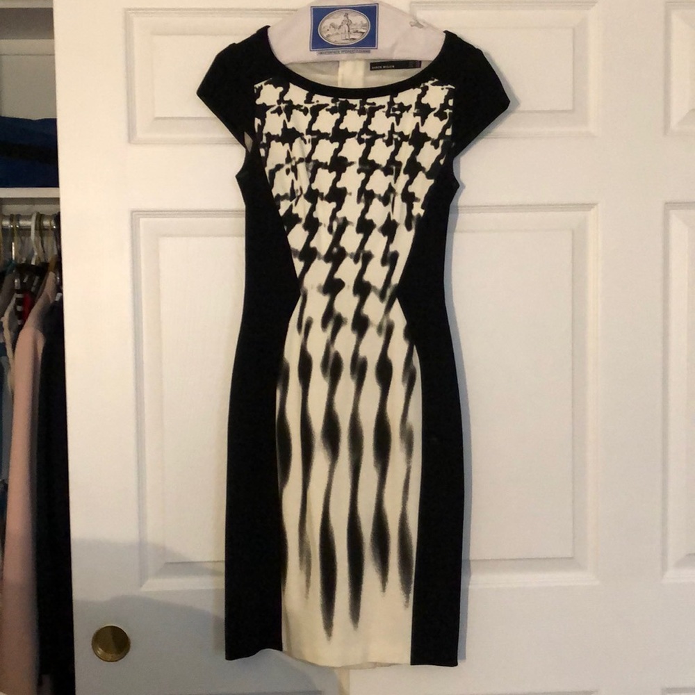 Black n white cocktail/party dress. Karen Millen Size 6- excellent condition